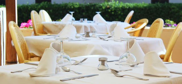 Stoffservietten für das Restaurant